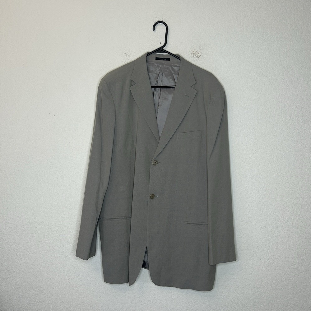 Emporio Armani Vintage Mens Gray Suit Jacket Blazer Size 56 IT Size 46 US XL